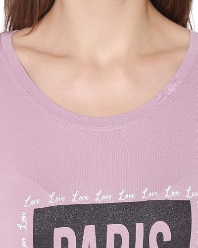 BODYCARE Womens Modal Spandex Printed Tshirt & Pyjama Set BSLS14006-XXL