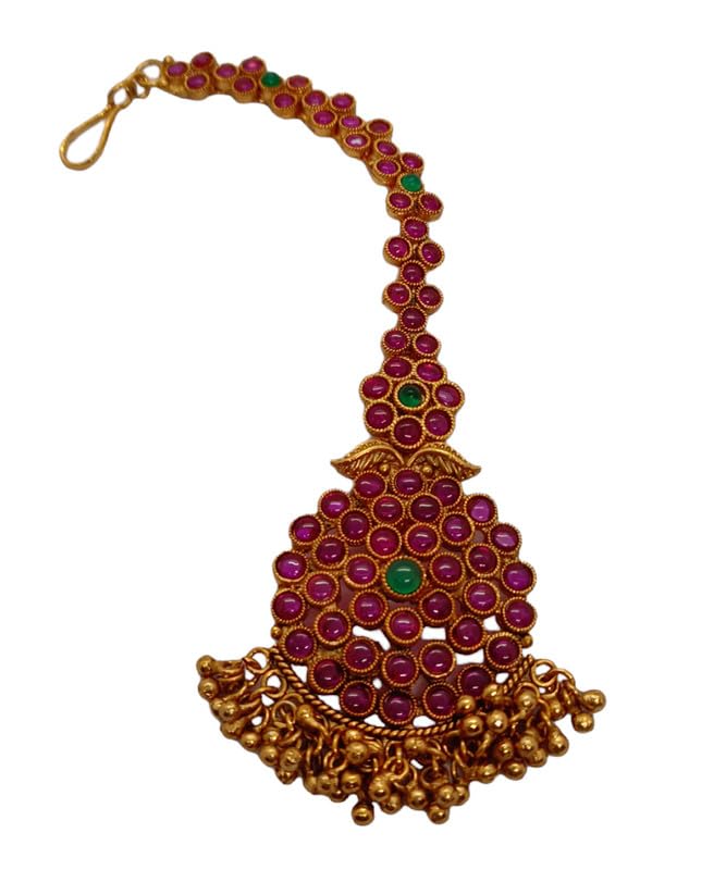 DK's Sparkling Style Multicolor Bridal Matha Patti for Women – Traditional Forehead Jewellery for Weddings & Festivals