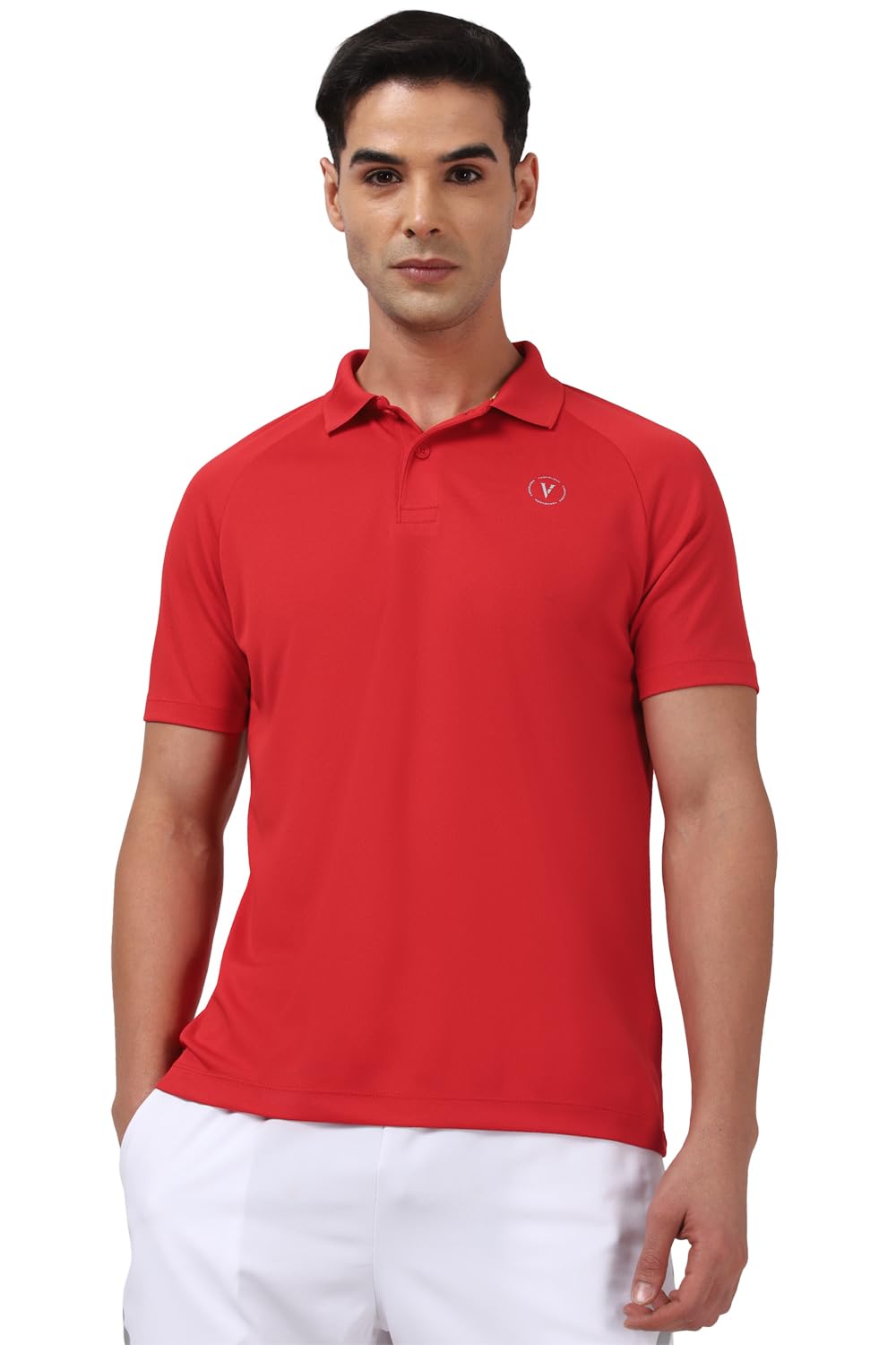 Van Heusen Men's Regular Fit T-Shirt (VFKPARGFF02546_Red