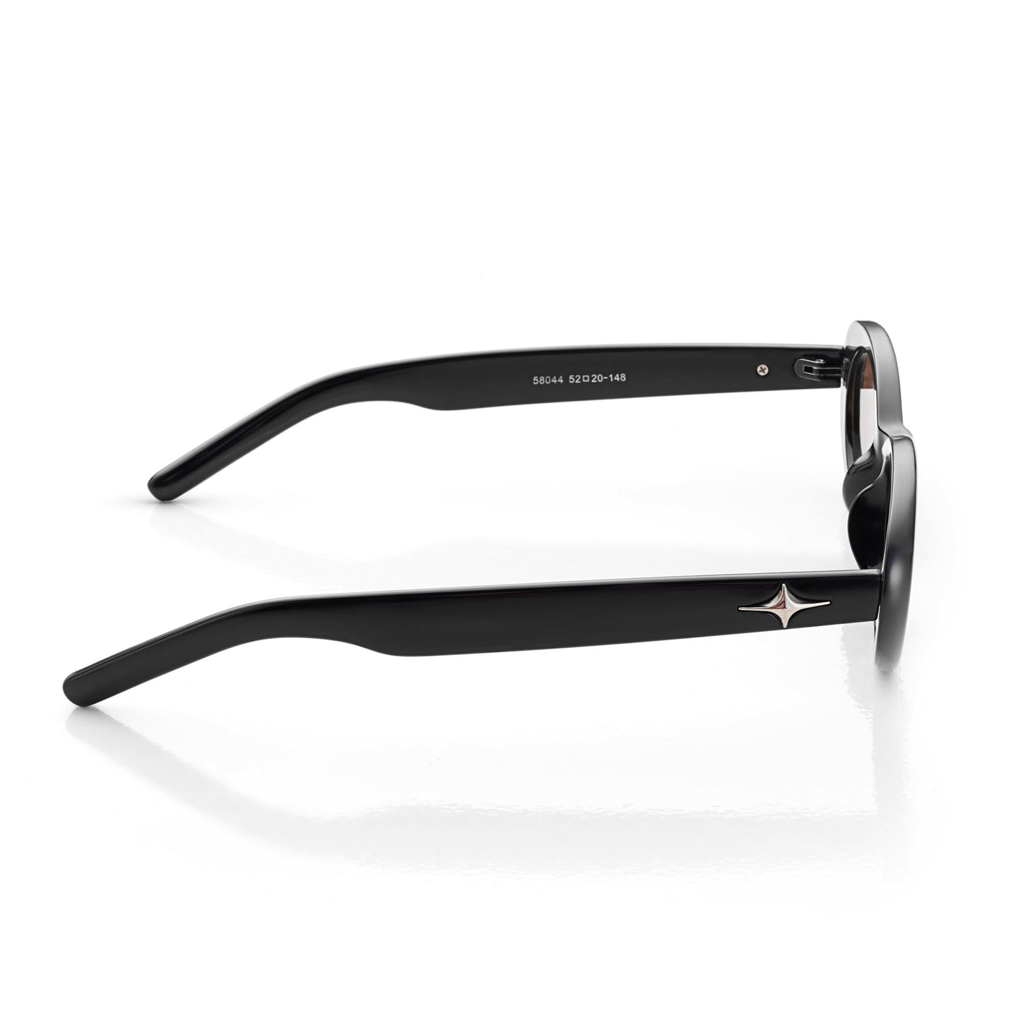 Vibe lens Trendy Retro Oval Sunglasses for Men & Women | Black Polycarbonate Frame | UV400 Protection | Classic Sun Glasses | Cooling Glass | Retro Shades