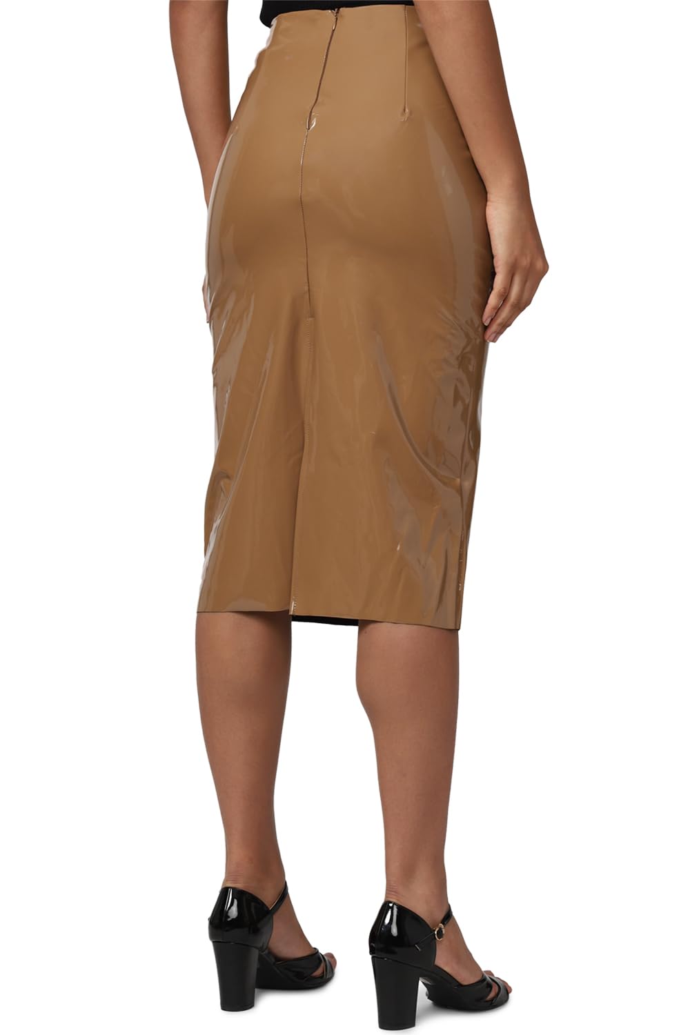 FOREVER 21 Solid Brown Midi Skirt