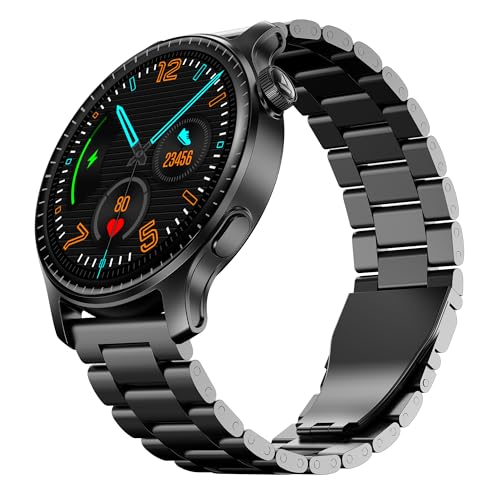 boAt Ultima Prime smartwatch with 1.43” AMOLED Display, AOD, Personalized Fitness Nudges, Functional Crown,100+ Sports Modes, Create Your Own Watchface, smartwatch for man and Woman (Steel Black)