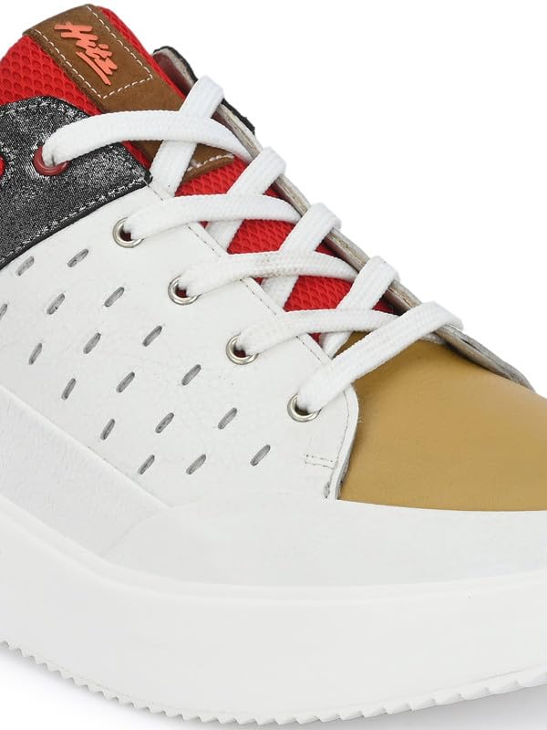 HITZ Men's White Casual Running Shoes - UK 8