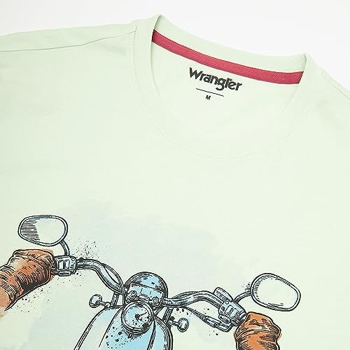 Wrangler Men's Solid Regular Fit Shirt (WMTS006964_Green