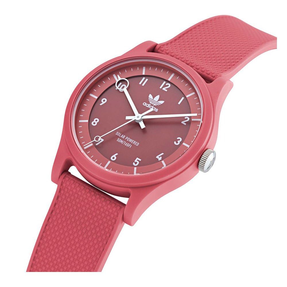 adidas Men Resin Originals Analog Pink Dial Watch-Aost22046, Band Color-Pink