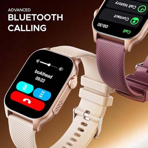 boAt Ultima Ember smartwatch with 1.96” AMOLED Display, AOD, Personalized Fitness Nudges, Functional Crown,100+ Sports Modes, Create Your Own Watchface, smartwatch for man and Woman (Rose Gold)