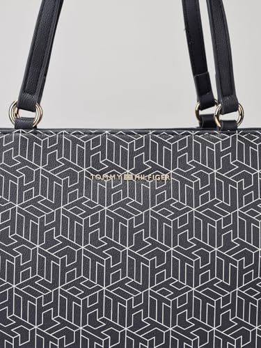 Tommy Hilfiger Logo Blue Pu Tote Bag