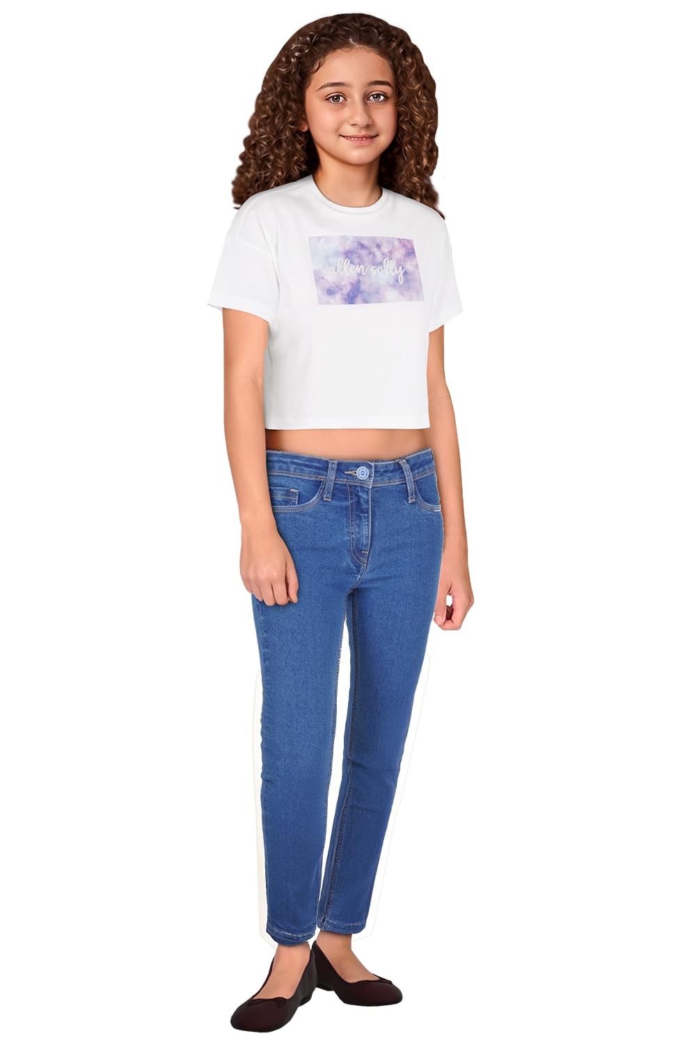 Allen Solly Girl's Regular Jeans (AGDNCSLBF95289_Blue