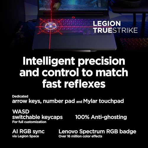 Lenovo Legion Pro 7i – AI-Powered Gaming Laptop – Intel® Core Ultra 7 255HX – 16" WQXGA PureSight OLED Display – 240Hz – NVIDIA® GeForce RTX™ 5070 Ti – 32GB Memory – 1TB Storage – PC GamePass