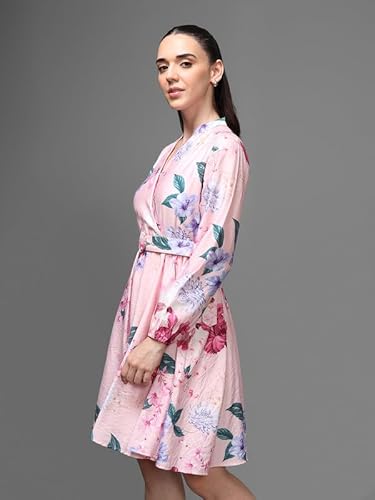 Kazo Lexington Mini Dress with Belt (Pink_M)