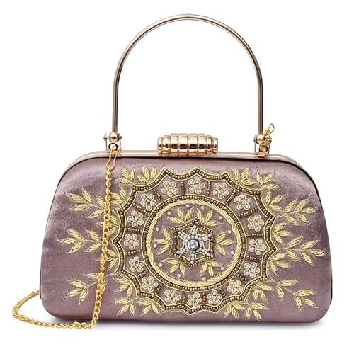 For The Beautiful You Embroidered Women's Clutch (rd-199) (Pink)