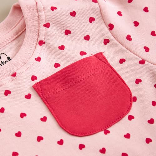 Hopscotch Baby Girls Floral Print Short Sleeves Multicolor Tees For Ages (18-24 Months)