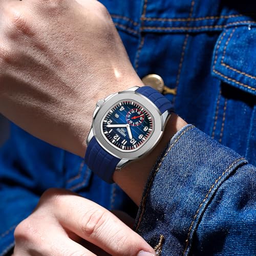 NIBOSI Watches For Men Fashion Business Casual Men's Watch Waterproof Chronograph Date Men Wrist Watch Stainless Steel Strap, Dial_Black
