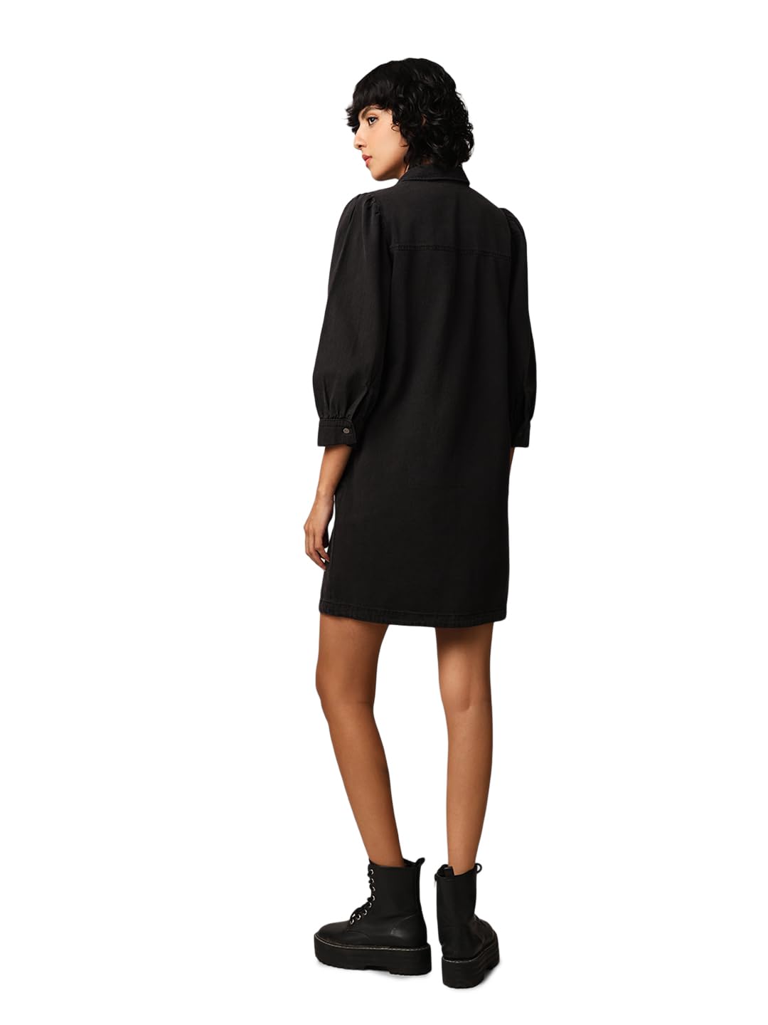 ONLY Women Black Shirt Mini Dress