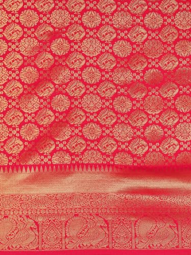 MOHEY Rani Art Silk Zari Weave Saree for Women