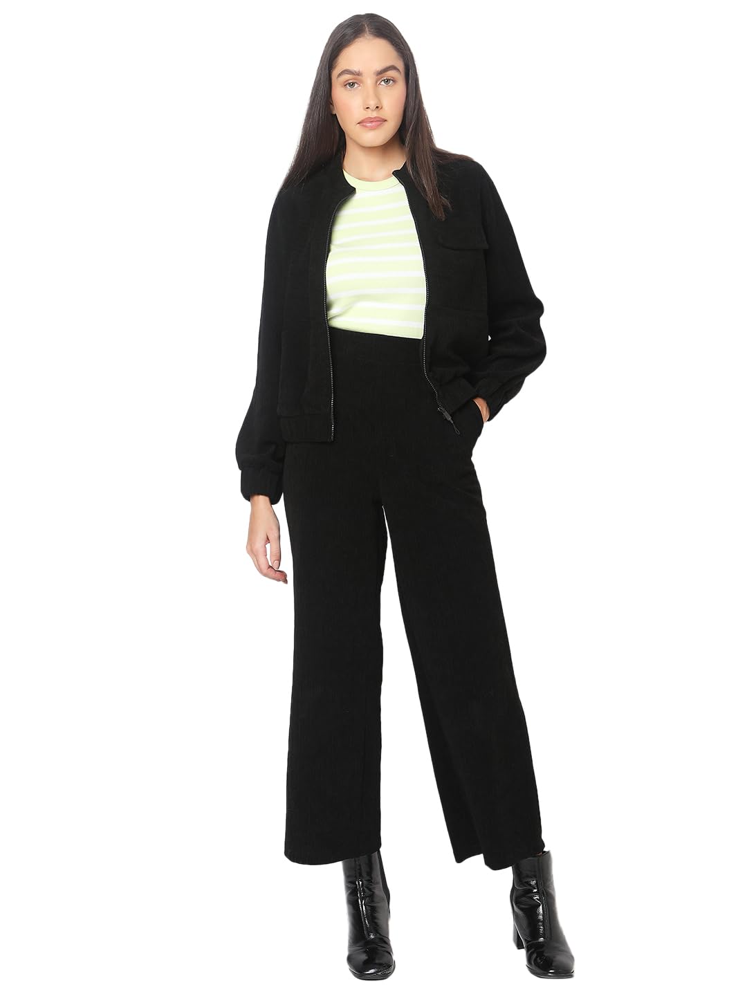 VERO MODA Women's High Rise Straight Pants