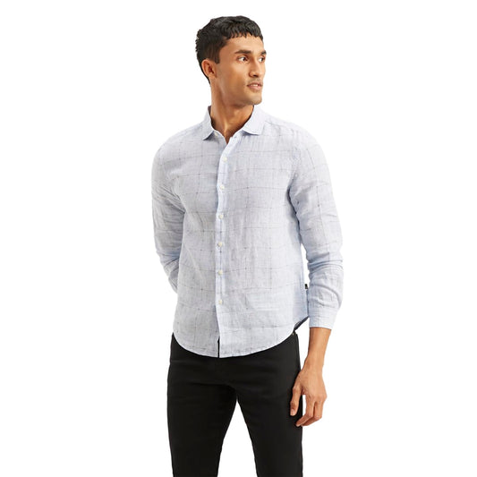 Levi's Men's Checkered Slim Fit Shirt Blue