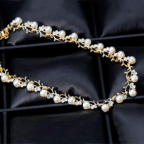 Shining Diva Fashion Latest Stylish Design Fancy Combo Pearl Earrings Bracelet Necklace Jewellery Set for Women and Girls (sd10333s)