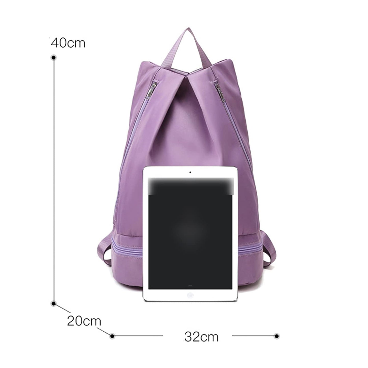 ZARUFT Backpack. Women Oxford Cloth Solid Color Waterproof Shoulder Bag ，Backpack Ladies Swimming Fitness Large Capacity Handbags Knapsack (Color : Hortel�)
