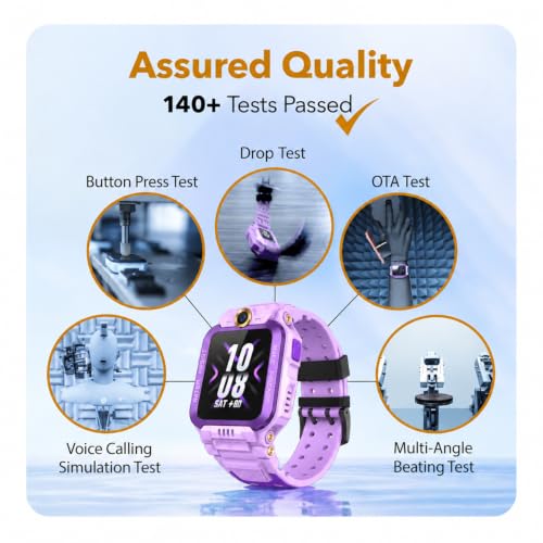 imoo Watch Phone Z7(Limited Edition), 4G Smart Watch for Kids with Real-Time HD Video & Phone Call, Smart Watch for Girls with GPS Location and 14-Day History, IPX8 Waterproof (Purple)