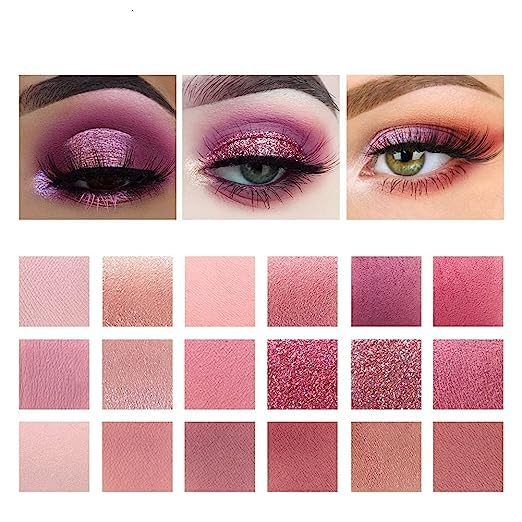 FAIRY FIRST Fairyfirst 18 Color Eyeshadow Palette With Mirror - Include Matte Shimmer & Glitter Blending, Natural Nudes Velvet