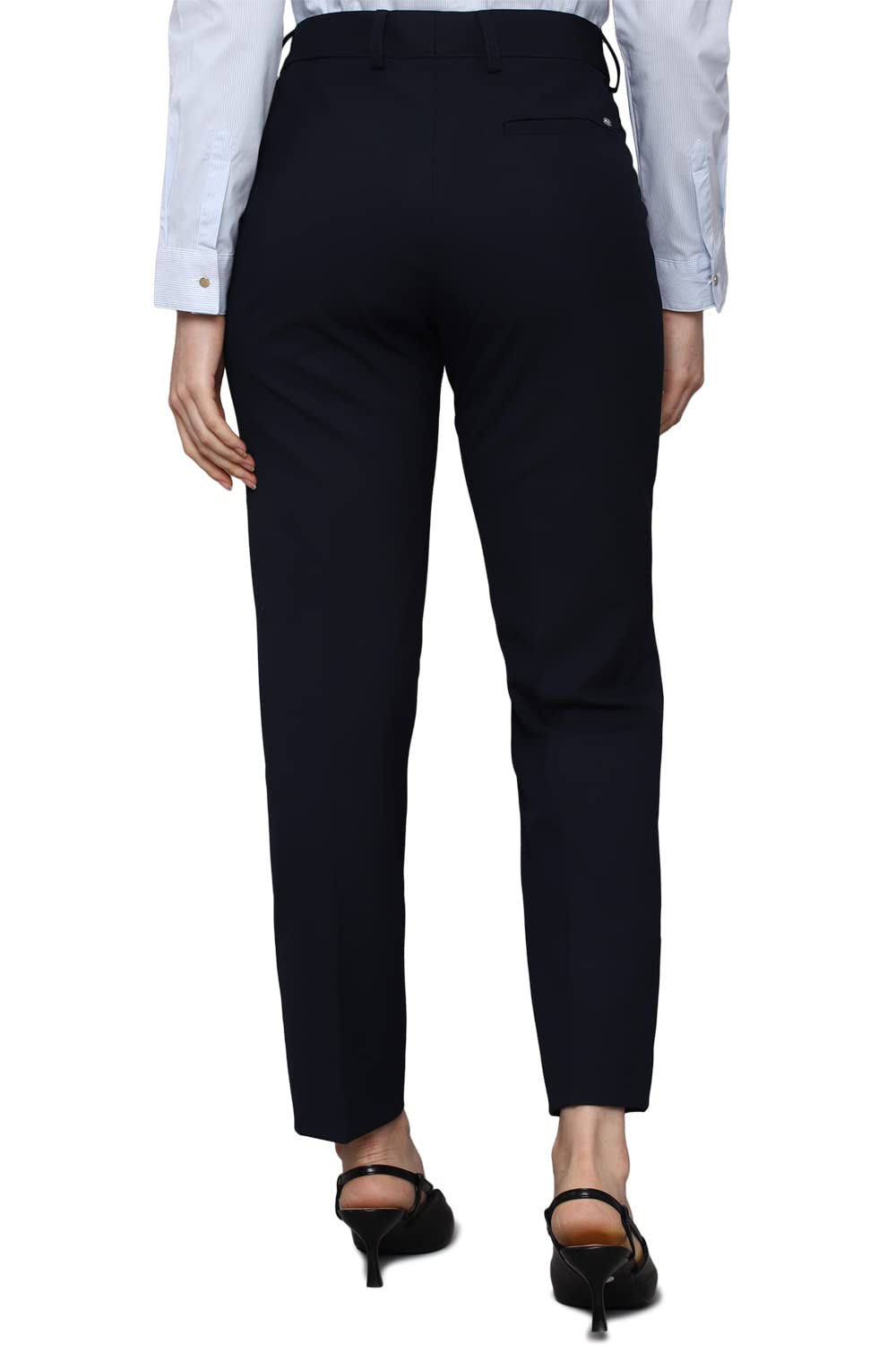 Allen Solly Women's Regular Casual Pants (Navy)