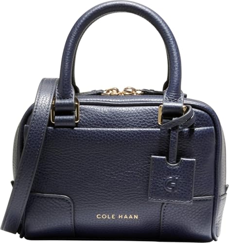 Cole Haan Women's Beverly Leather Mini Satchel, Midnight Moon, UNIT