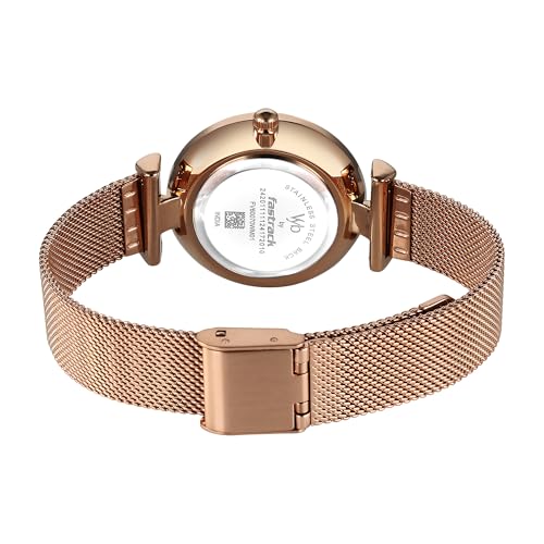 Fastrack Vyb Aura Quartz Analog Silver & Pink Dial Watch for Women