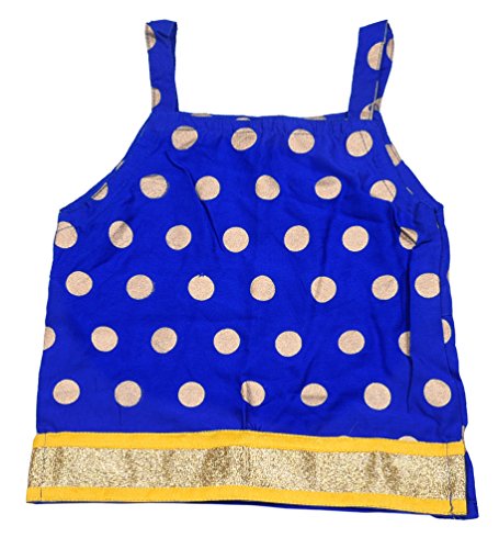 DIAMO Baby Girl Rayon Readymade Lehenga Choli (KID232--3-6Month_Blue_3 Months-6 Months)