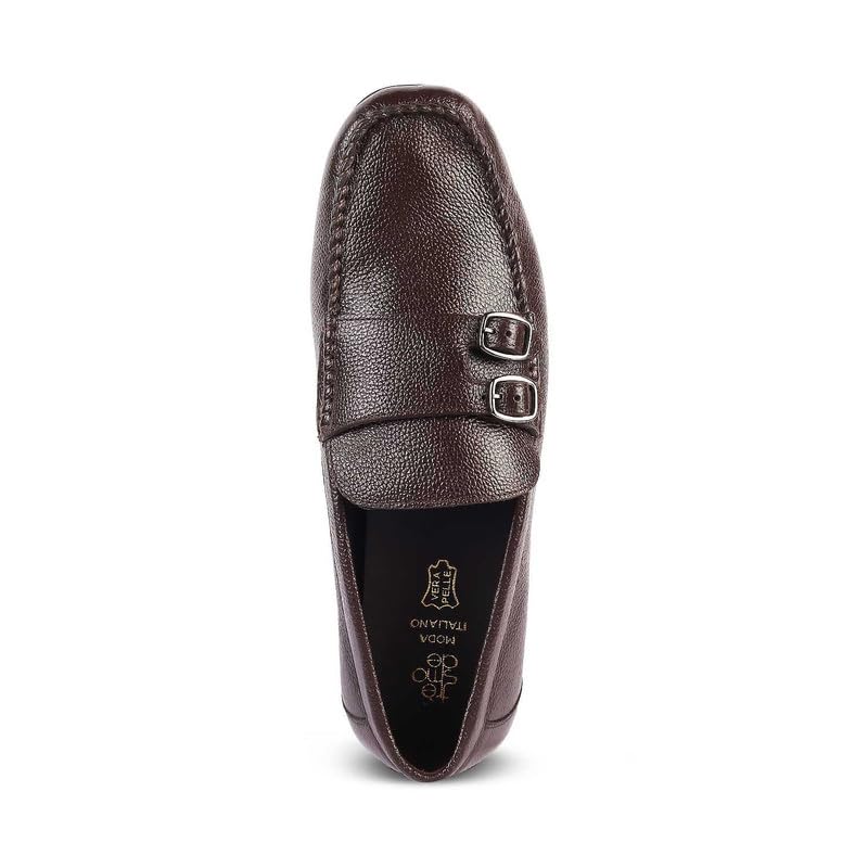 tresmode 240-ROBY Brown Double Monk Shoes for Mens EU/40, UK/6