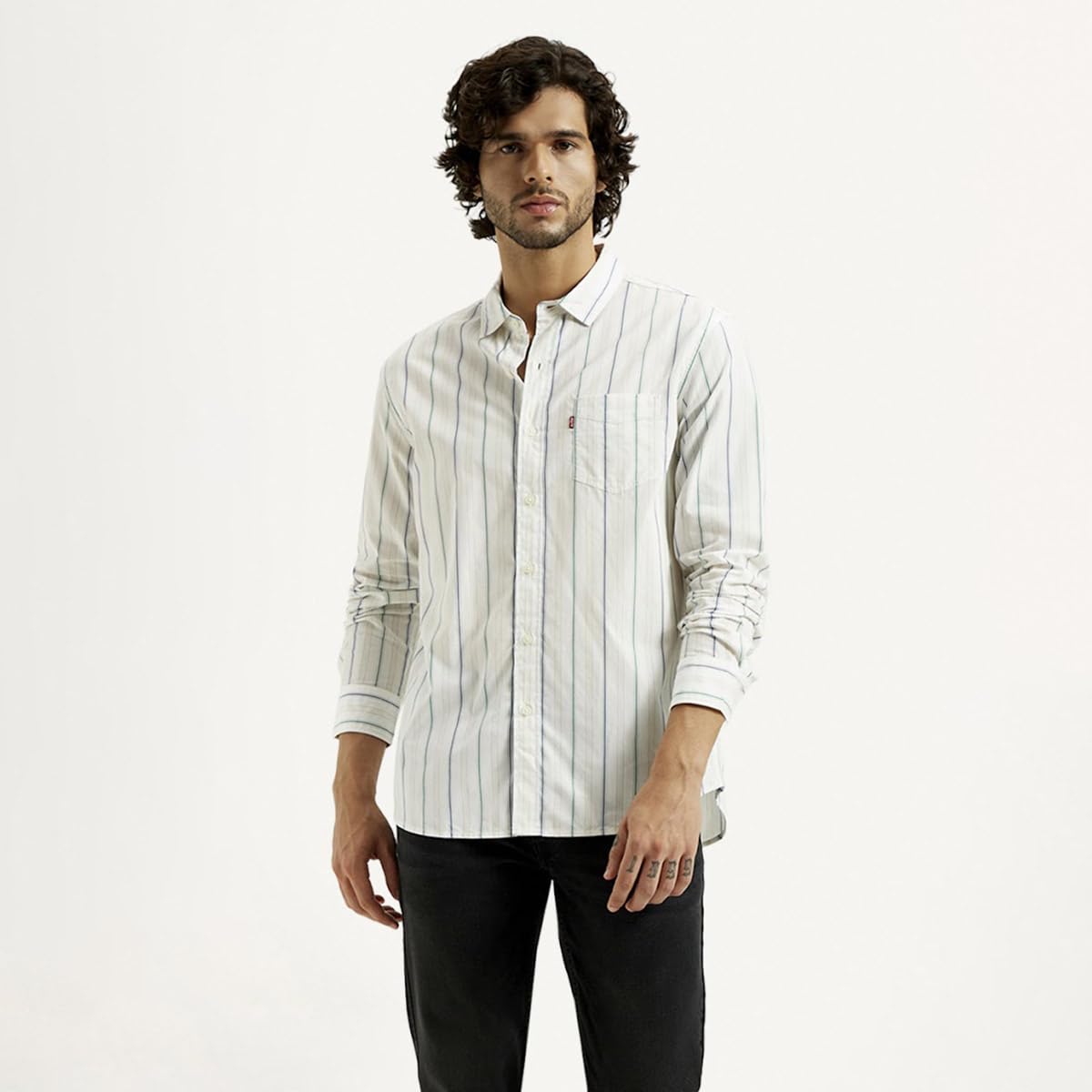 Levi's Men's Striped Slim Fit Shirt Multicolour