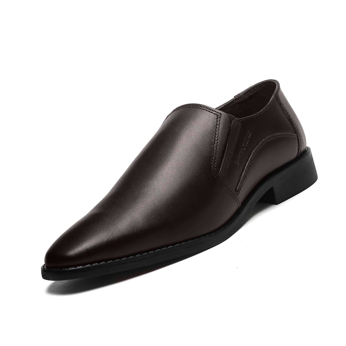 LOUIS STITCH Men's Formal Loafers | Italian Leather Slip-On Moccasins | Business, Formal, Shoes | Perfect for Office, Weddings & Events | Elegant Brown | UK Size 9 (RXSOBB)