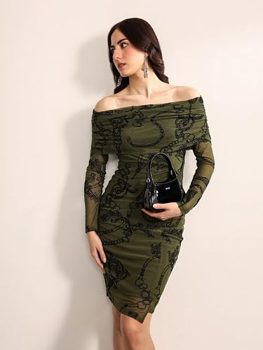 Kazo Countess Midi Dress (Olive M)