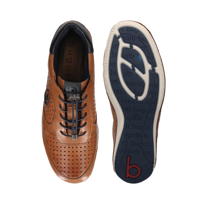 Bugatti Canario Cognac Men's Stitched Casual Sneakers - UK 6