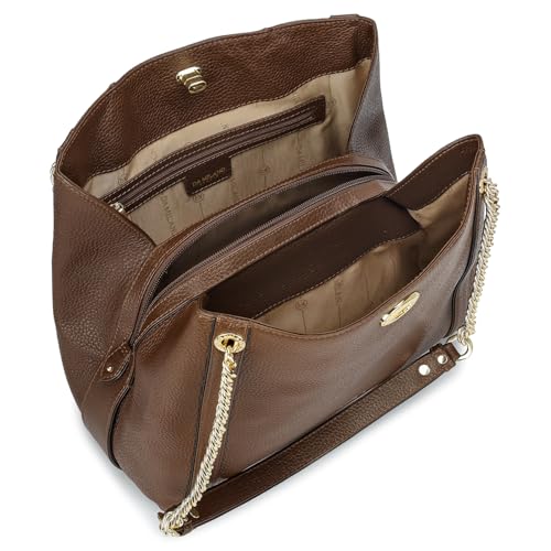 Da Milano Leather Shoulder Bag for Women - Brown (00846OL)