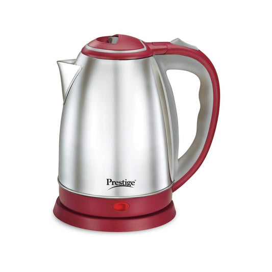 Prestige 1.5 litre PKOSS Stainless Steel Electric Kettle | 1500 Watts | Elegant Design | Cool-touch Handle and Lid | Automatic Cut-Off and Single-Touch Lid Locking| Silver
