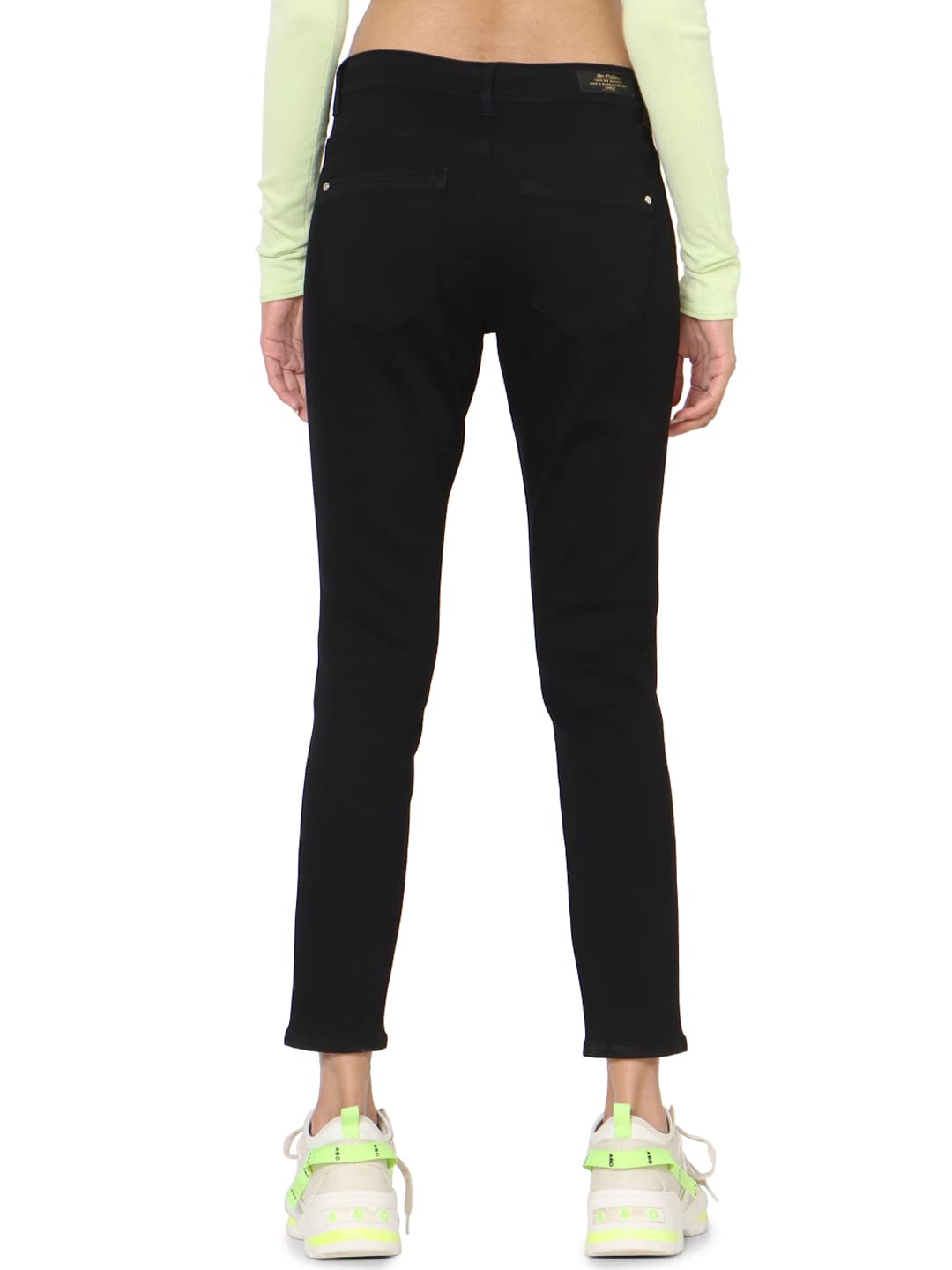ONLY Women's Regular Jeans (15237272-Black Denim_Black S)