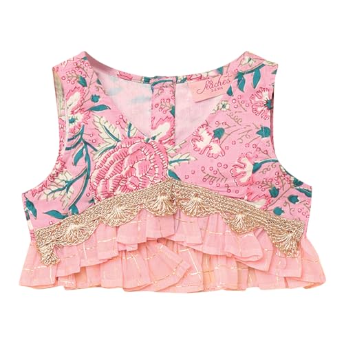 Hopscotch Girls Cotton Ethnic Sets In Pink Color For Ages 13-14 Years (0PT-4518713)