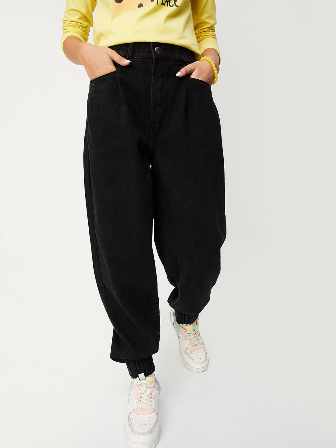 Max Girl's Slim Jeans (W23EFD07BLACK_Black