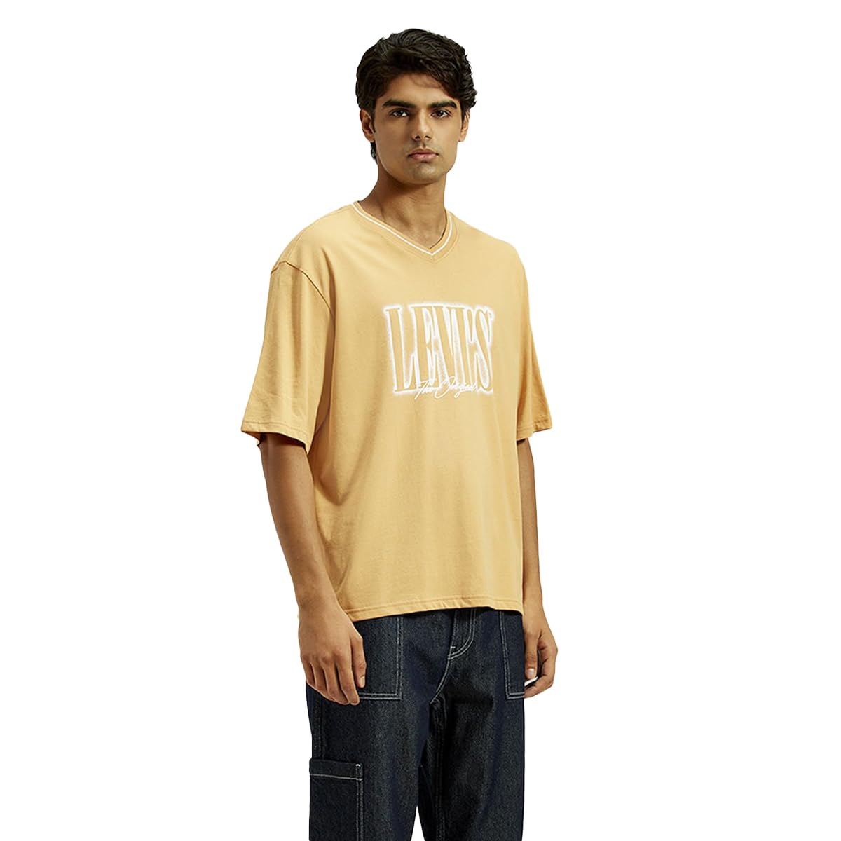 Levi's Men's Regular Fit T-Shirt (0058J-0001_Yellow XL)