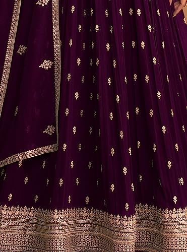 RUDRAPRAYAG Georgette And Santoon Anarkali Gown For Women | Semi Stitched Anarkali Gown For Women | Maxi Gown for Women 2026 | Gown in Clothing & Accessories