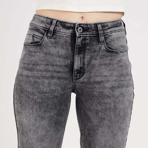 GUESS Tourmaline Light Solid High Rise Bootcut Pants Grey