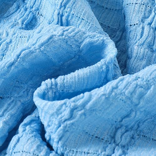 Hopscotch Girls Blue Full Sleeves Floral Applique A-line Dress for Age (6-7 Years)