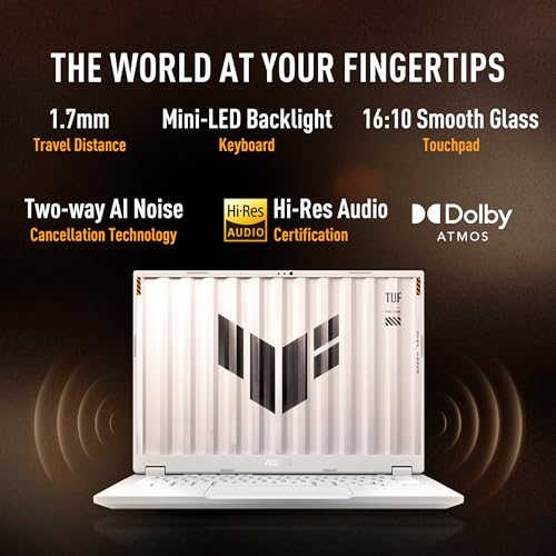 ASUS TUF A14 (2026),AMD Ryzen AI MAX+ 392,AMD Radeon 8060S iGPU,32GB RAM,1TB SSD,QHD+,14"(35.5 cm),Windows 11,M365 Basic(1Y)* Office 2024,Moonlight White,1.48 Kg, FA401EA-RG019WS,Creator/Gaming Laptop