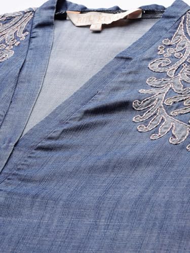 Ritu Kumar Blue Tencel Denim Kurta
