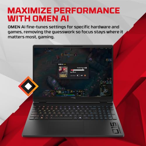 HP HyperX OMEN 15, Intel Core Ultra 9 275HX, 8GB-RTX 5070, 16GB DDR5, 1TB SSD, 2.5K(2560 x 1600),180Hz, 500 nits, 3ms, 15.3''/38.9cm, Win11, Office24, Black, 2.21kg, ga0251TX, RGB 4Zone Gaming Laptop