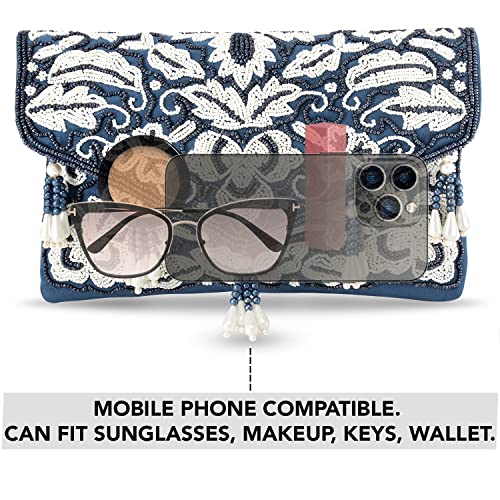 Peora Clutch Purses for Women Wedding Handmade Evening Handbags Party Bridal Clutch (C34B)