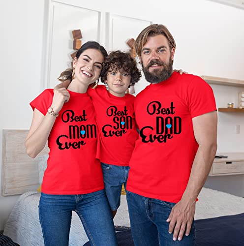 Hangout Hub Tshirts BDMSE(Red;Men L;Women S;Boys S) Set of 3