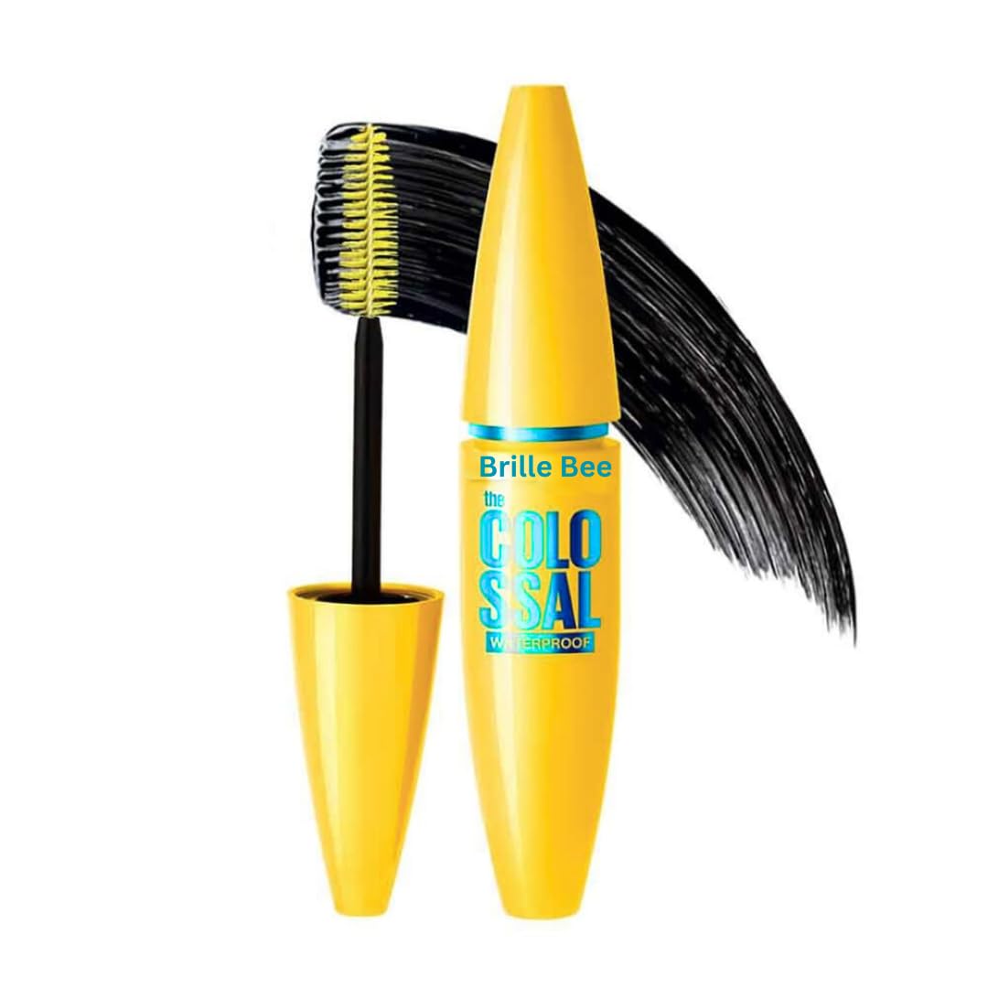 Colossal Waterproof Mascara, Volumizing Black Lash Makeup, Smudge-Proof & Long-Lasting Eye Makeup