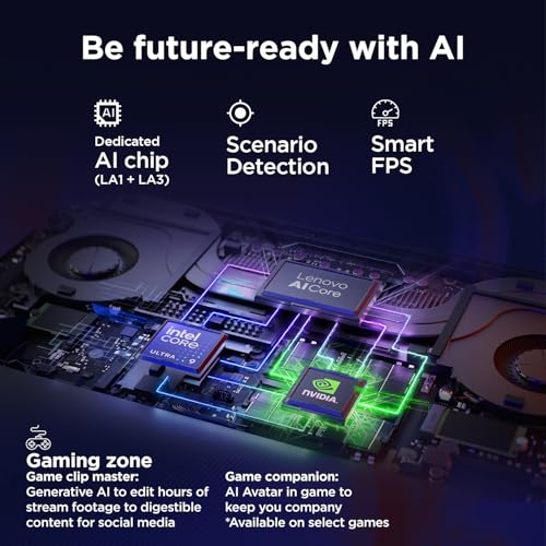 Lenovo Legion Pro 5 2025 Intel Core i7-14650HX| NVIDIA RTX 5060 8GB (32GB RAM/1TB SSD/WQXGA IPS/240Hz/16(40.64cm)/Windows 11/Office 2024+AI Now/Black/2.4Kg), 83NN0046IN AI Powered Gaming Laptop